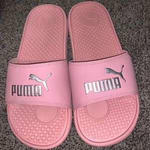 Pink Puma Slides
